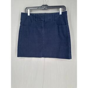 J Crew Skirt Womens 4 Navy Blue Mini Corduroy Stretch Boho Classic Bohemian